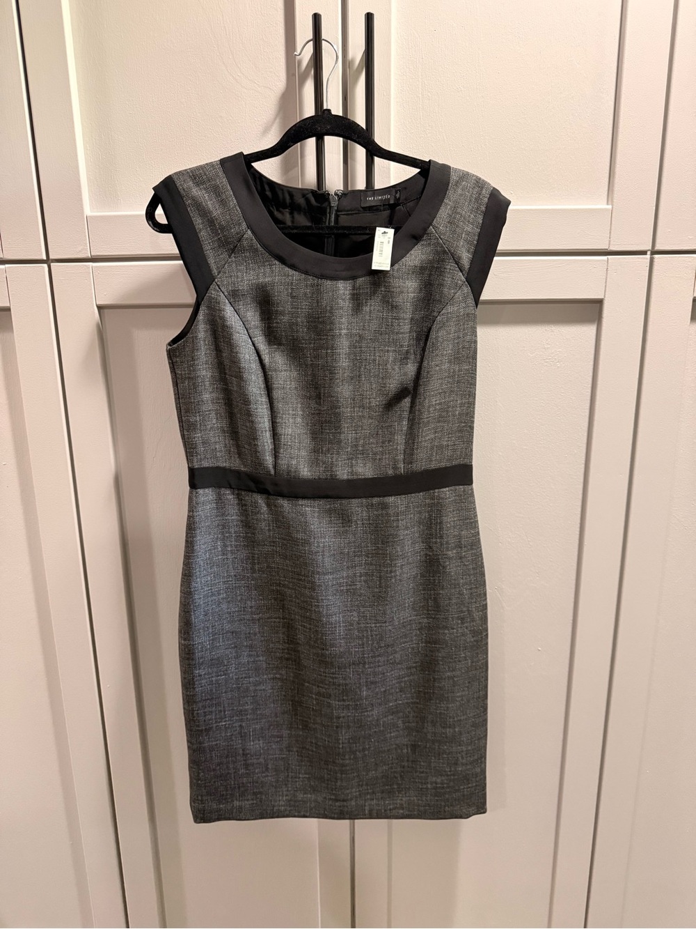 The Limited Gray and Black Ponte Dress